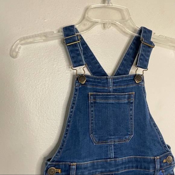 Crewcuts girls overall dress denim heart embroidered - Picture 2 of 8